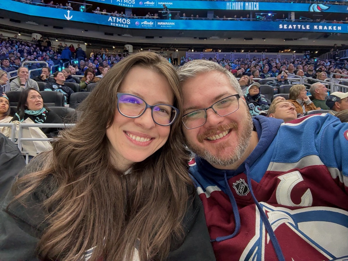 Jim and Alysha candid photo